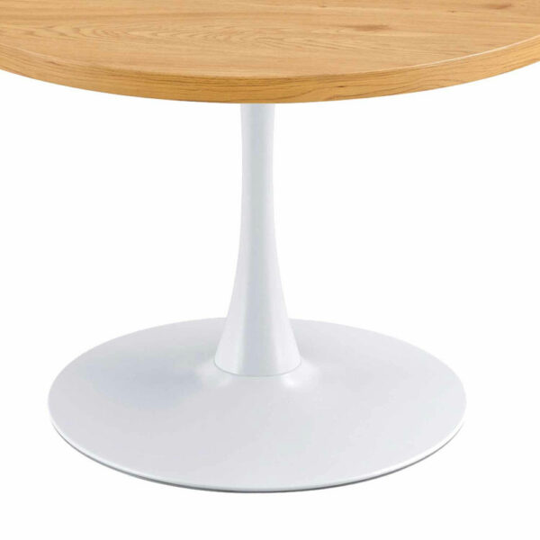 Mesa redonda blanca-madera 110cm