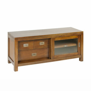 Mueble TV madera Caoba 115x40x50cm